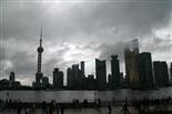 Blick auf die Sky line von Shanghai