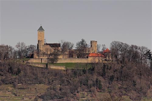 Blick auf die Starkenburg in Heppenheim