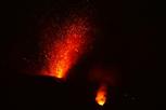 eruption stromboli vom kraterrand