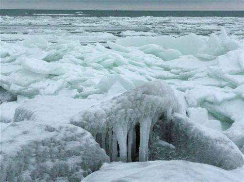 Eisformation an der Ostsee