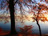Chiemsee, Sonnenuntergang im Herbst