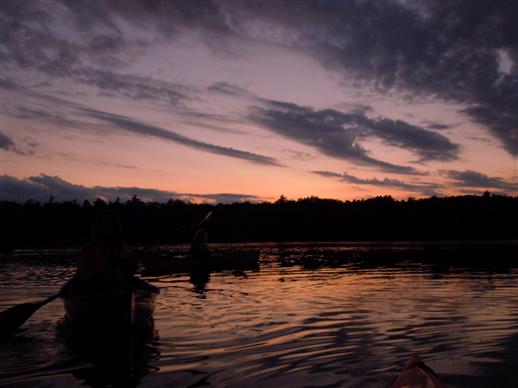 A sunset paddle