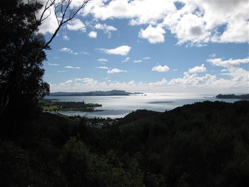 Blick auf Waitangi und die Bay of Islands