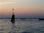 Abend in der Lagune von Venedig