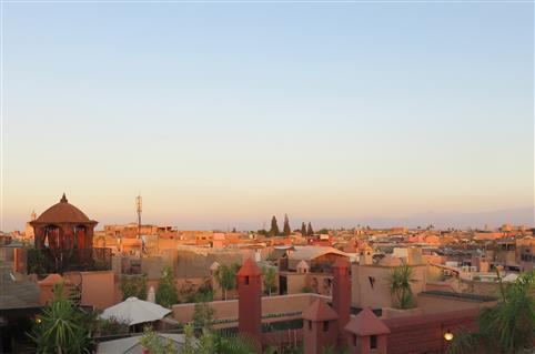 Abendstimmung über Marrakesch