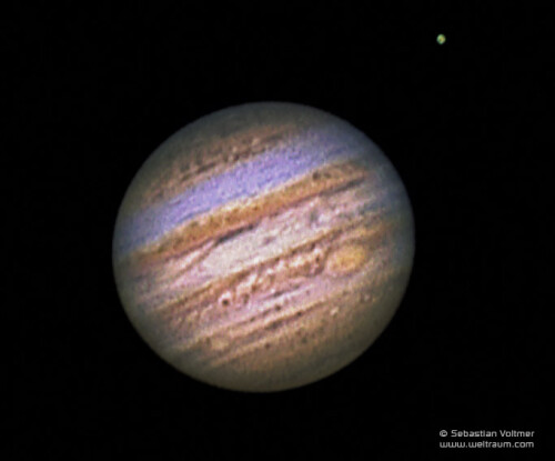 Planet Jupiter mit Mond Ganymede

Aufnameort: Spicheren / Frankreich
