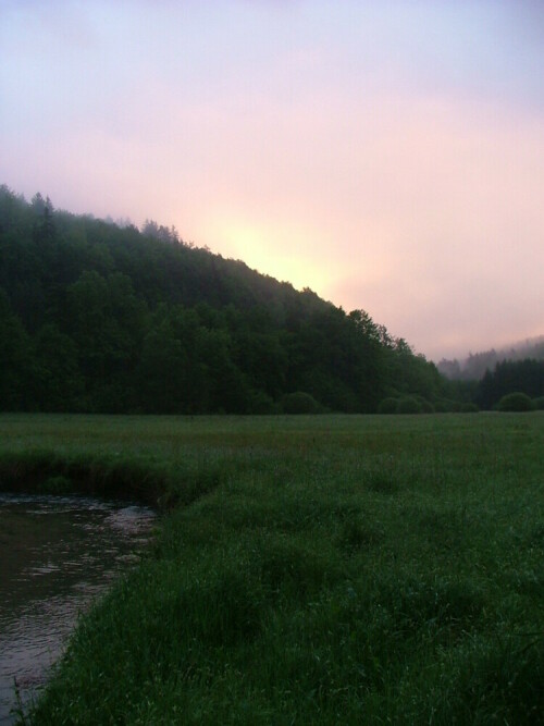 Sonnenaufgang im Hafenlohrtal -Bayerischer Spessart


