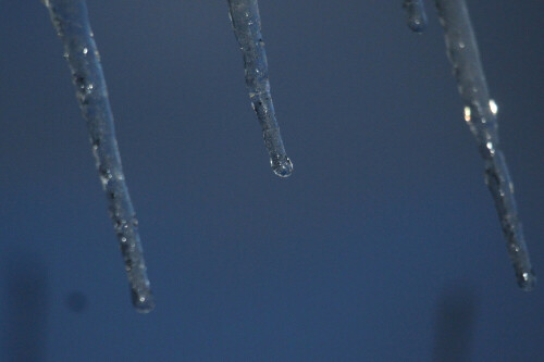 Eiszapfen als Folge gefrierender Regentropfen.
https://de.wikipedia.org/wiki/Eiszapfen

Aufnameort: Eiershausen Vordach
Kamera: Canon EOS 700D